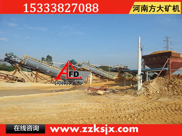 螺旋洗石機現場